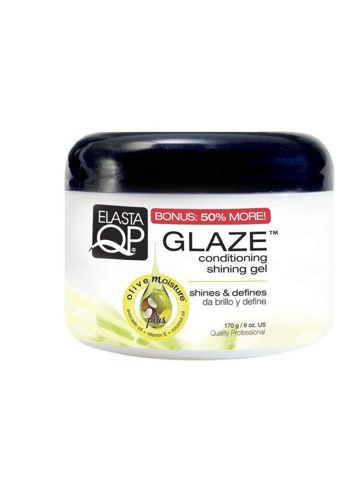 Elasta QP Glaze Maximum Hold Conditioning Shining Gel, 6 Oz, Pack of 3
