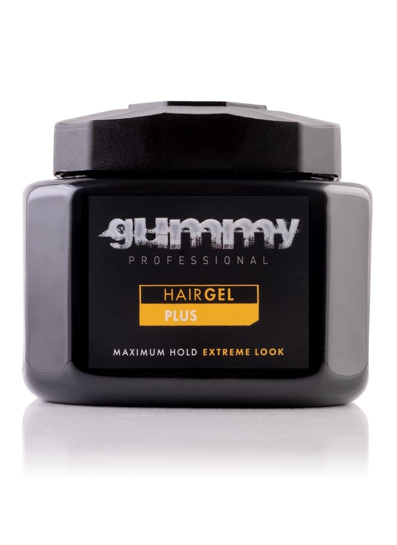 Gummy Plus Hair Gel Maximum Hold & Extreme Look, Alcohol Free Hair Gel, 23,5 Fl Oz (Pack of 1) 700 ml