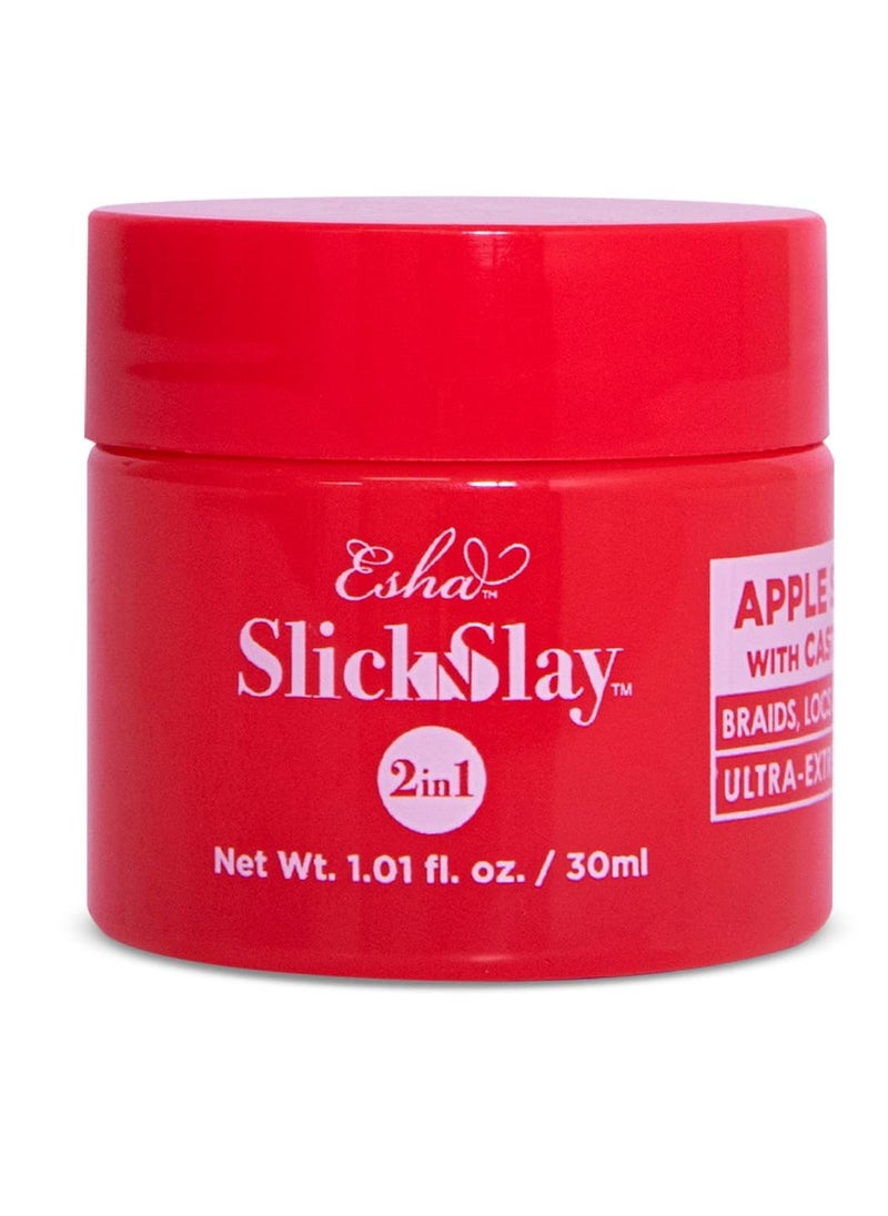 ESHA Slick N Slay Braiding Gel – 3-in-1 Braid and Edge Ultra Extreme Hold for Hair Hydrating Conditioning Shining Fast Dry Locking Locs, Twists, Braids (APPLE, 1 oz.)