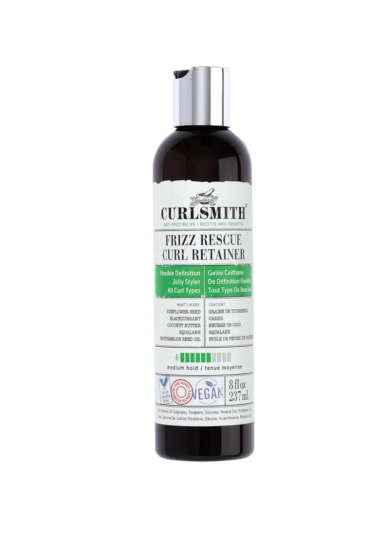 CURLSMITH - Frizz Rescue Curl Retainer, Jelly Hair Styler, Non-Sticky, Frizz Control, Humidity Protection, For All Curl Types, Vegan, 237ml/8 fl oz