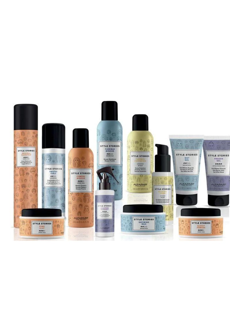 Alfaparf Milano Style Stories Texturizing Gel Styling Product - Light Hold - Professional Salon Quality - Increases Volume and Body - 5.07 Fl Oz