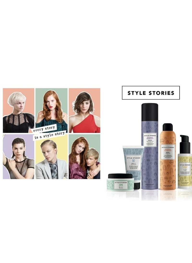 Alfaparf Milano Style Stories Texturizing Gel Styling Product - Light Hold - Professional Salon Quality - Increases Volume and Body - 5.07 Fl Oz