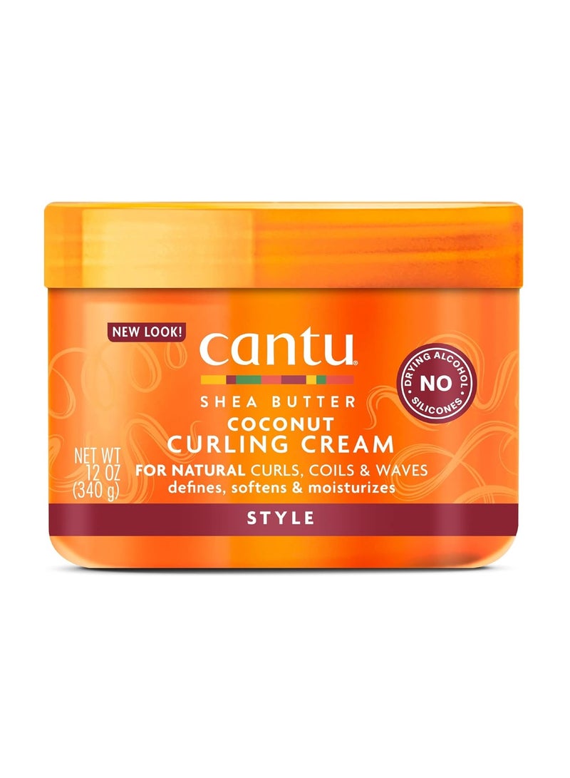 Cantu Moisturizing Curl Activator, 12 fl oz & Coconut Curling Cream with Shea Butter for Natural Hair (Packaging May Vary) 12 oz