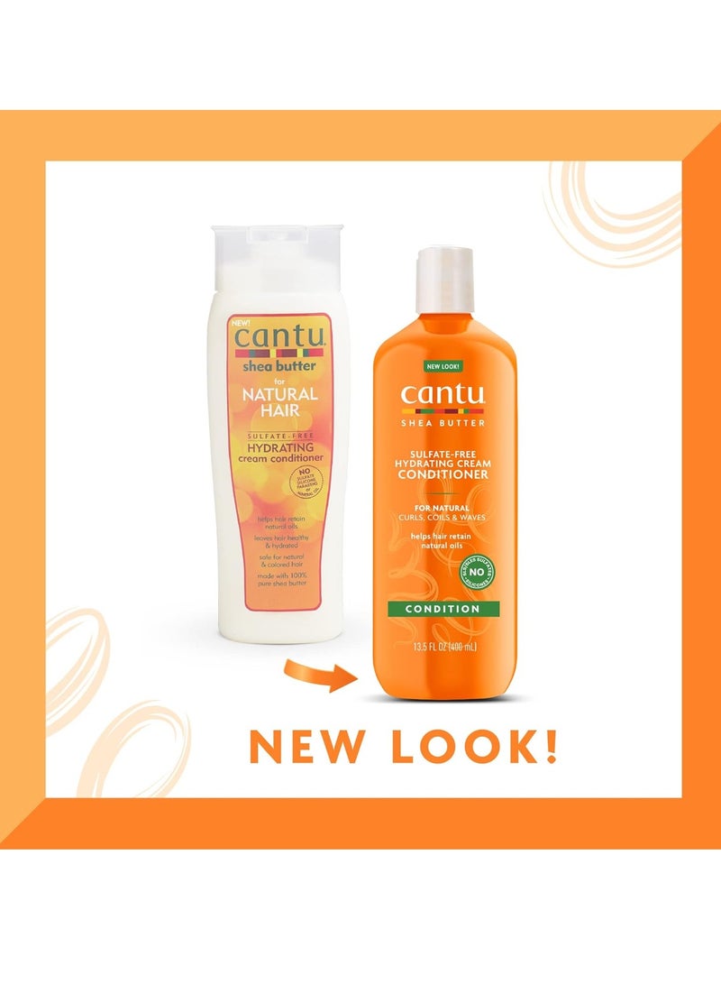 Cantu Coconut Curling Cream 12 oz & Hydrating Conditioner 13.5 fl oz Bundle for Natural Curls & Coils 13.5 Fluid Ounces, 12 Fluid Ounces
