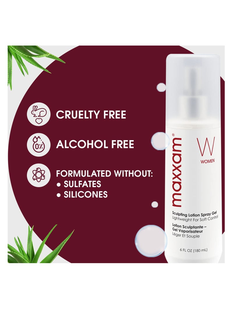 Maxxam Full Control Flexible Hold Sculpting Spray Gel with Moisturizers | UV Protection | Alcohol Free Formula 6 Fl Oz