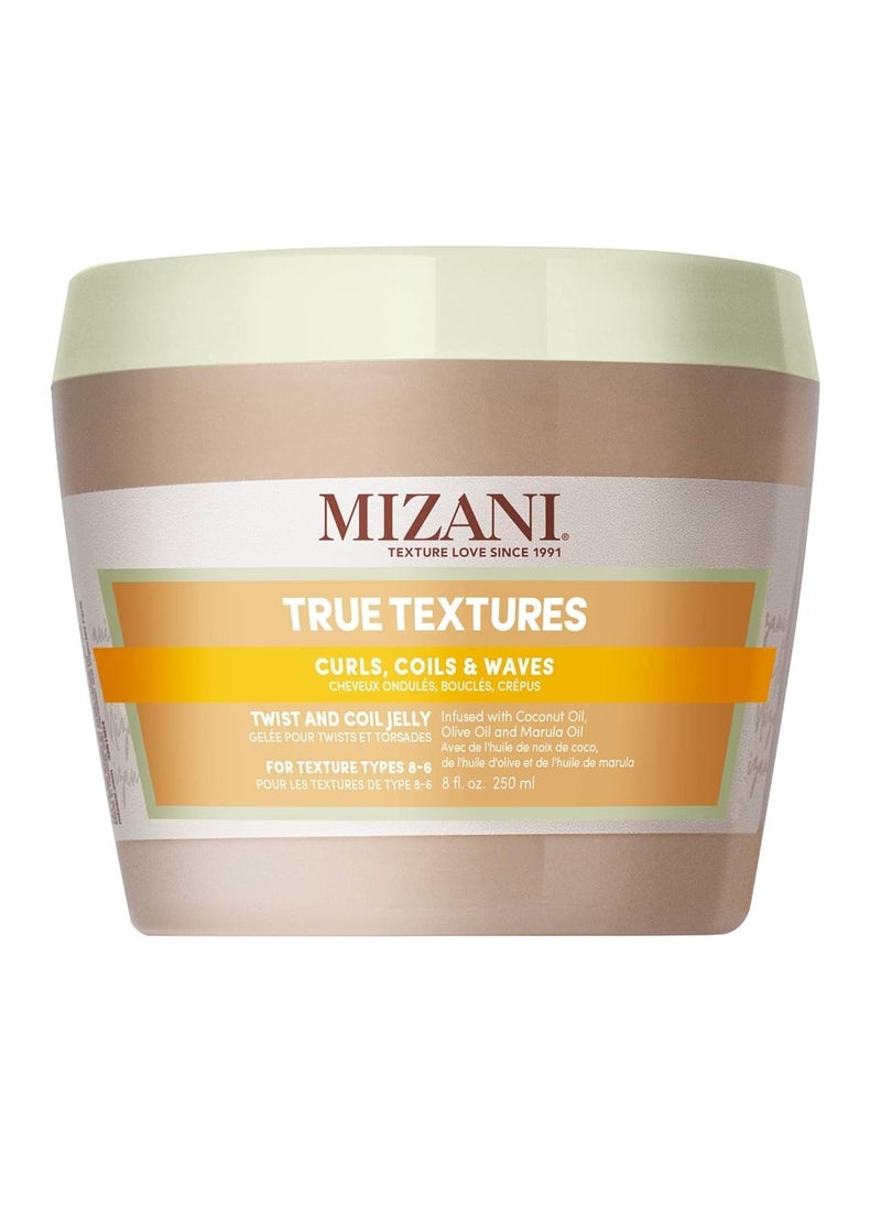 MIZANI True Textures Twist and Coil Paraben & Silicone-Free Jelly - Provides Touchable Texture With Coconut Oil, For Curly Hair