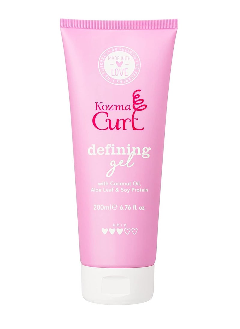 Kozma Curl Gel 6.76 fl oz 200ml, Silicone Free, Curly Hair Gel, For all Curl Types, Hair Gel for Curly Hair, Curl Defining Gel, Styling Gel for Curly Hair, Curly Hair Products