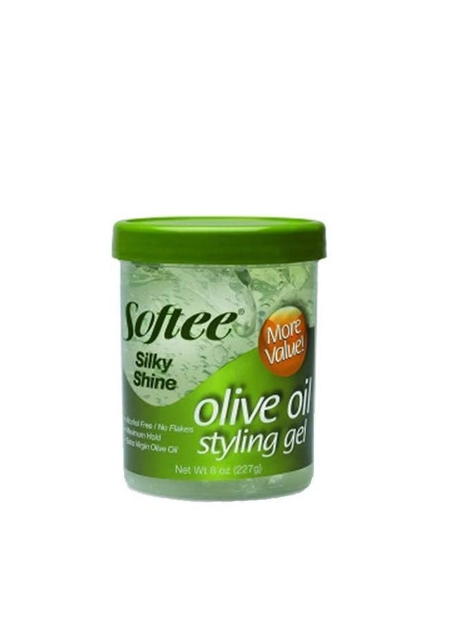 Softee Silky Shine Olive Oil Styling Gel, 8 Oz