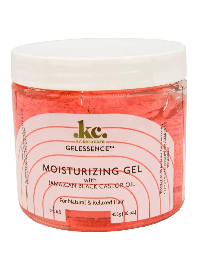 KeraCare GelEssence Moisturizing Gel - 16 ounce - with Jamaican Black Castor Oil - 55.1% Moisture Increase - Adds Shine - Flake Free - Vegan & Cruelty-Free