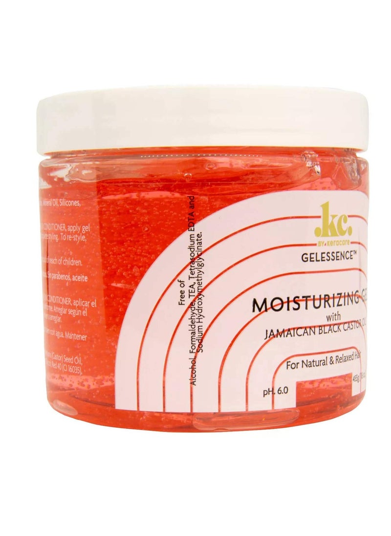 KeraCare GelEssence Moisturizing Gel - 16 ounce - with Jamaican Black Castor Oil - 55.1% Moisture Increase - Adds Shine - Flake Free - Vegan & Cruelty-Free