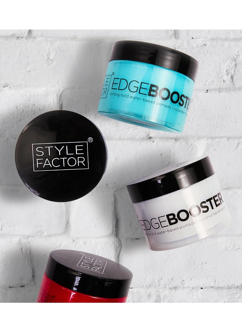 Style Factor Edge Booster Strong Hold Water-Based Pomade 3.38oz - Cucumber Lime Scent