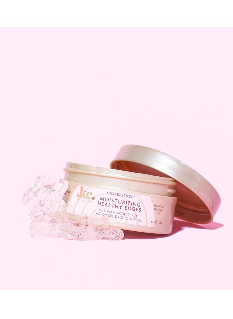 KeraCare CurlEssence Moisturizing Coconut Edge Control 2.3 oz - With Jamaican Black Castor Oil & Coconut Oil - Lasting Hold while Adding Moisture - No Flaking or Stickiness