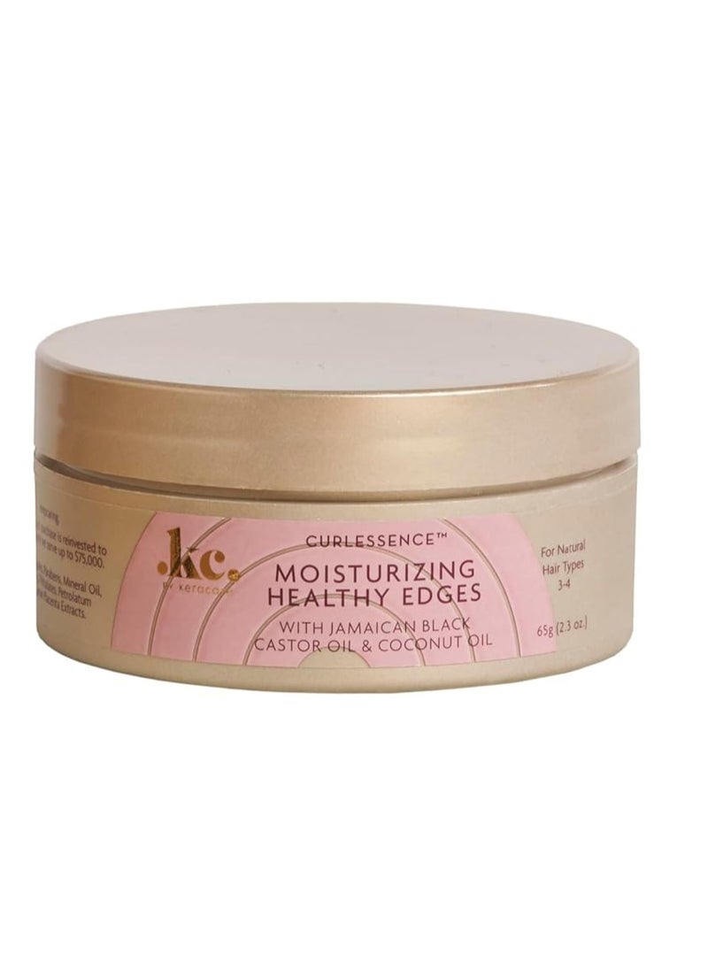KeraCare CurlEssence Moisturizing Coconut Edge Control 2.3 oz - With Jamaican Black Castor Oil & Coconut Oil - Lasting Hold while Adding Moisture - No Flaking or Stickiness