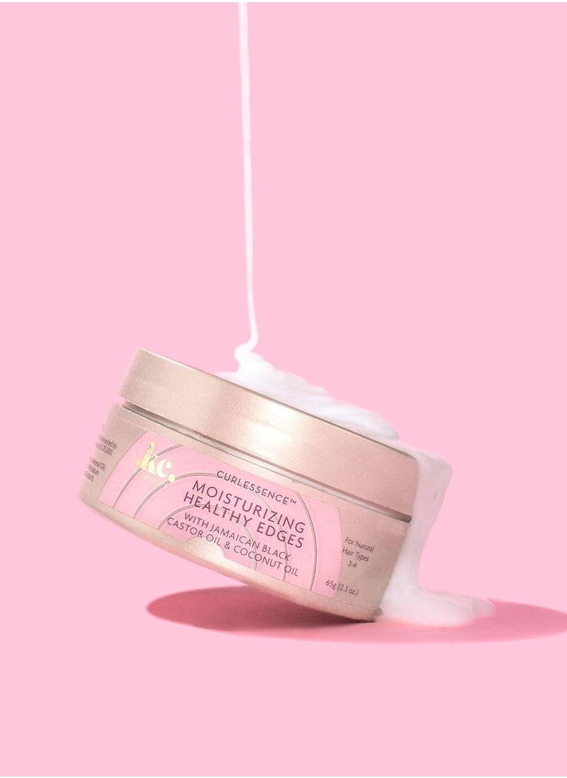 KeraCare CurlEssence Moisturizing Coconut Edge Control 2.3 oz - With Jamaican Black Castor Oil & Coconut Oil - Lasting Hold while Adding Moisture - No Flaking or Stickiness