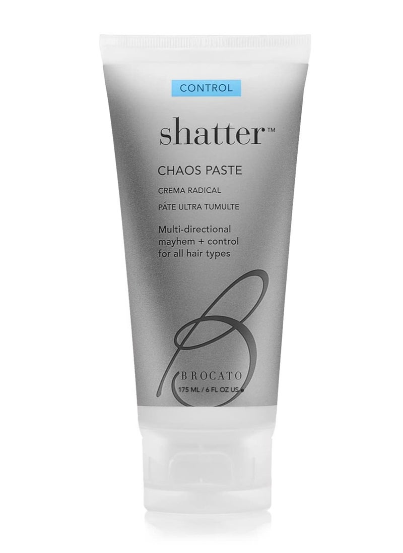 Brocato Shatter Chaos Hair Paste, 6 Oz | Molding Styling Gel for Men & Women with All Hair Types | Shaping & Sculpting Mousse for Salon Quality Hairdos | Apply to Wet, Dry or Heat Styled Hair