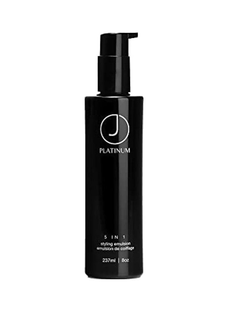 J Beverly Hills Platinum 5 In 1 Leave-in Styling Emulsion Cream with Argan Oil for Heat Protection, (3.4 Oz, 8 Oz)