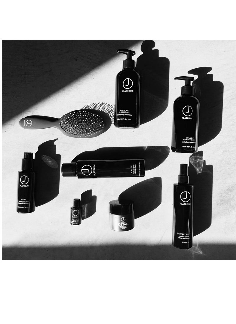 J Beverly Hills Platinum 5 In 1 Leave-in Styling Emulsion Cream with Argan Oil for Heat Protection, (3.4 Oz, 8 Oz)