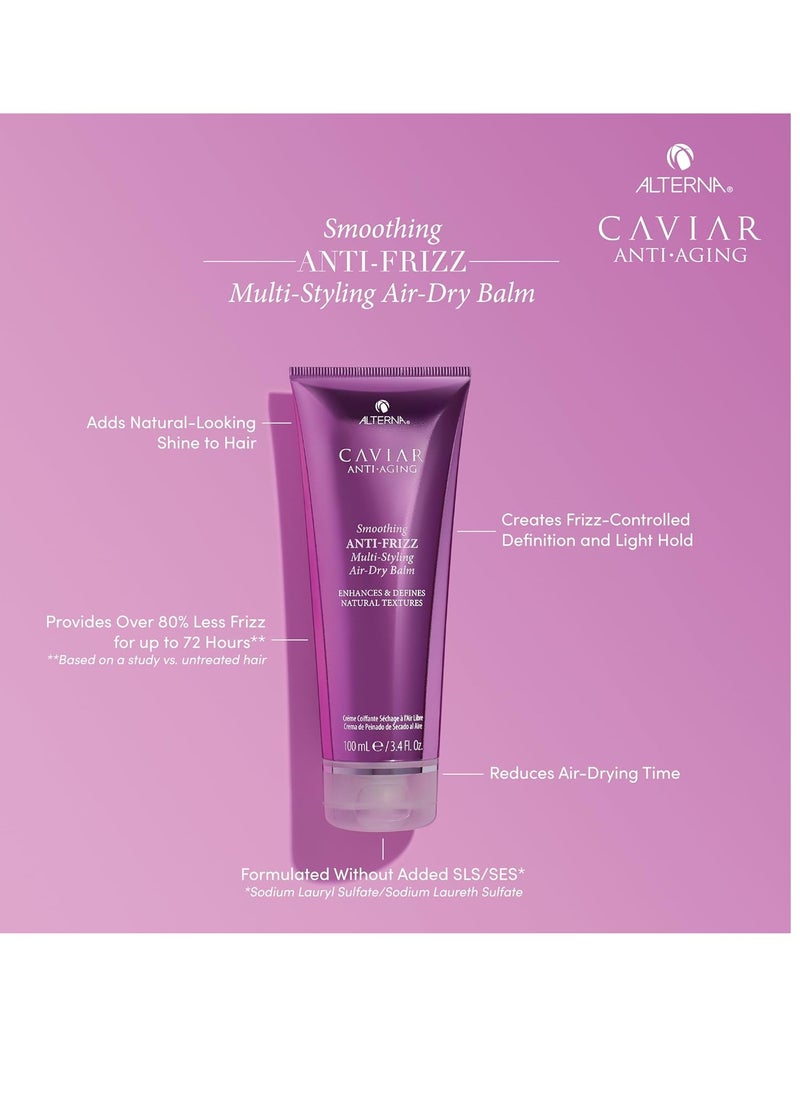 Alterna Caviar Anti-Aging Smoothing Anti-Frizz Multi-Styling Air Dry Balm, 3.4 Fl Oz | Controls Frizz With Light Hold | Adds Natural Shine | Sulfate Free