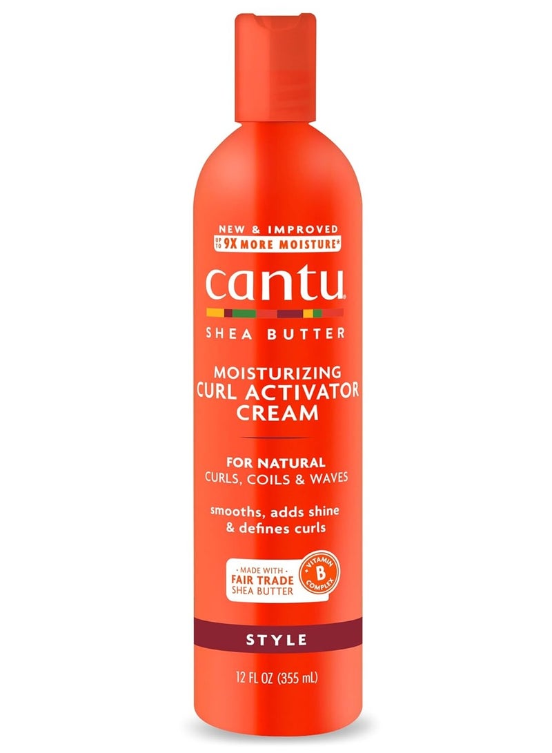 Moisturizing Curl Activator Cream 12 fl oz & Comeback Curl Revitalizer Mist Bundle for Natural Hair 12 fl oz (Pack of 2)