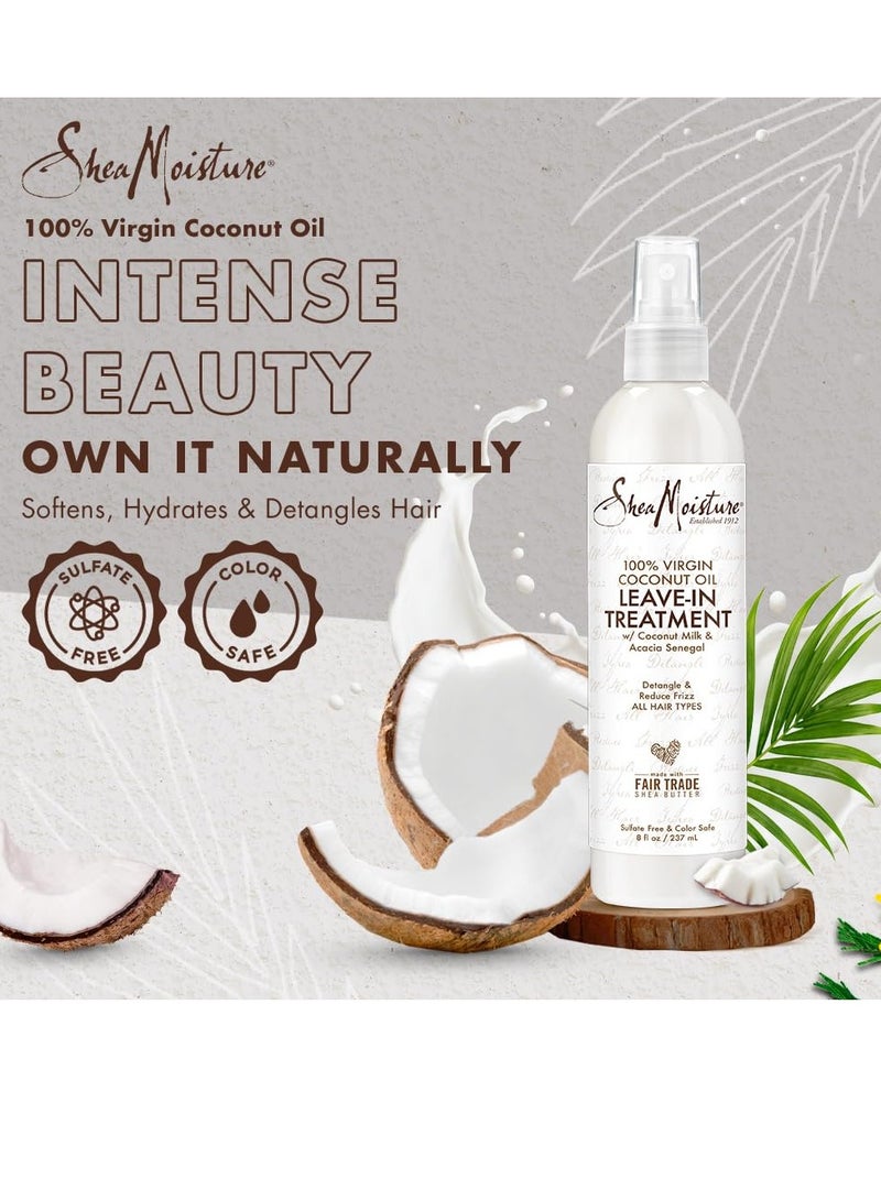 Coconut Hibiscus Curl Enhancing Smoothie 20 oz & Coconut Oil Leave-In Conditioner 8 fl oz
