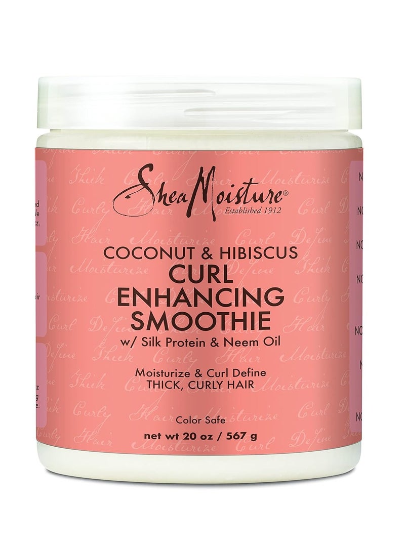 Coconut Hibiscus Curl Enhancing Smoothie 20 oz & Coconut Oil Leave-In Conditioner 8 fl oz