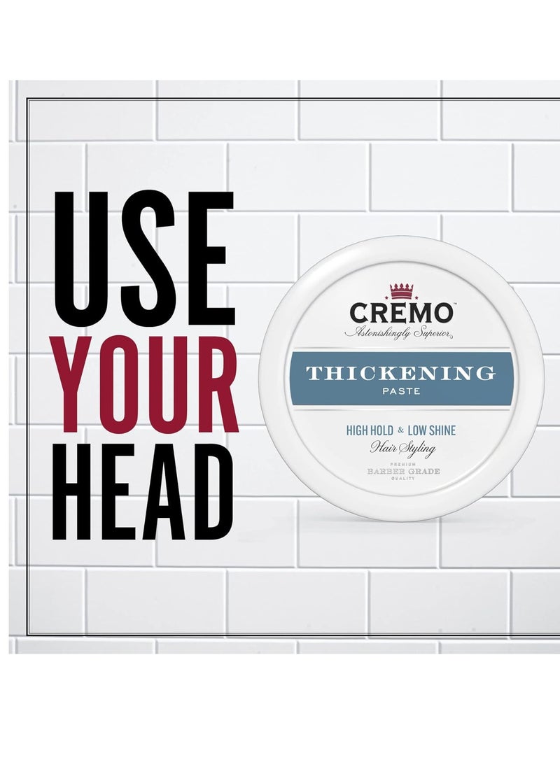 Cremo Barber Grade Hair Styling Thickening Paste, 4 Ounce (Pack of 3)