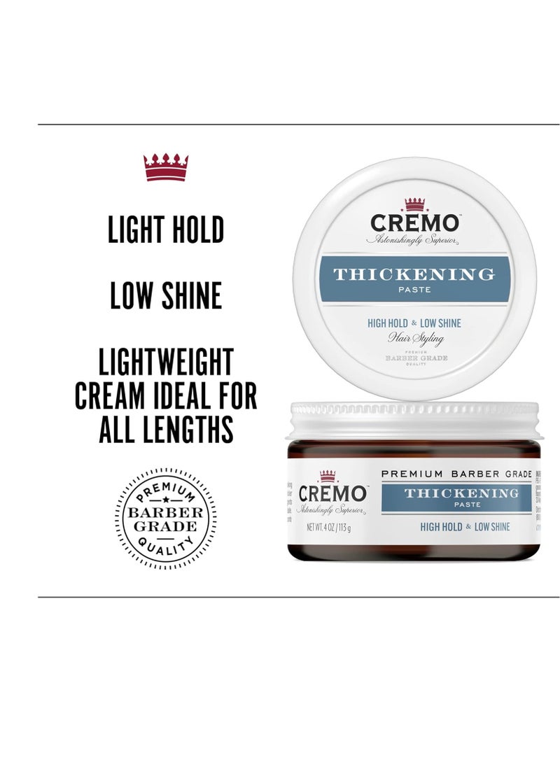 Cremo Barber Grade Hair Styling Thickening Paste, 4 Ounce (Pack of 3)