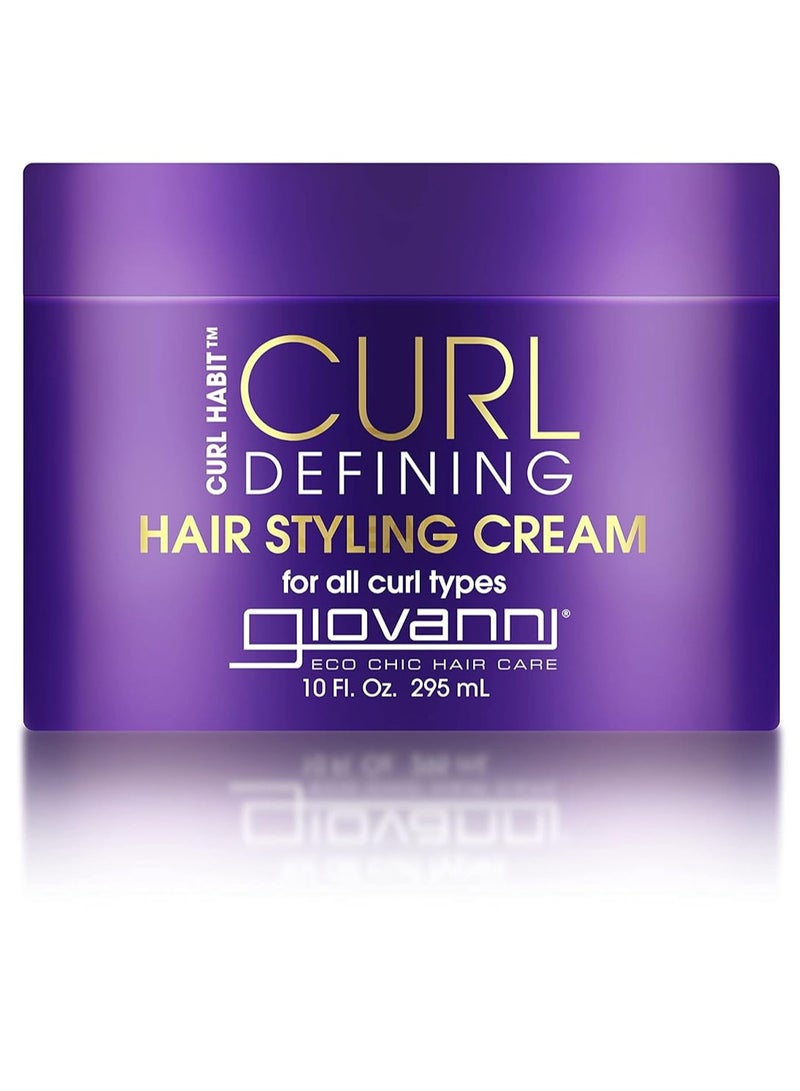 Curl Habit Curl Defining Styling Cream - Enhances Curls, Tames Frizz & Flyaways, Silicone-Free, Lightweight, Curl-Enhancing Hair Product 10 fl oz