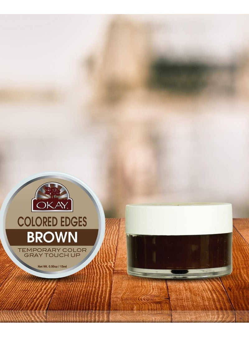 OKAY COLORED EDGES BROWN 0.5 oz / 15 ml