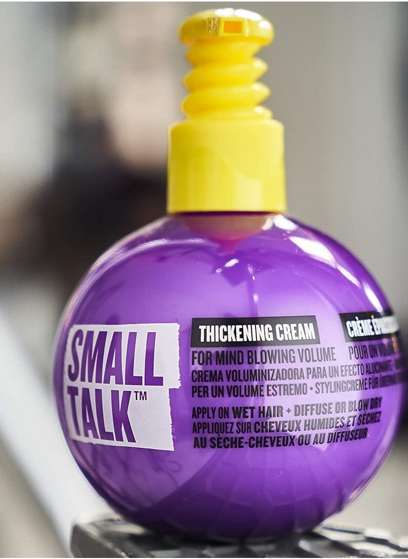 Bed Head TIGI Small Talk Voluminous Hair Thickening Cream - For Fine, Thin & Flat Hair - Premium Thickening Product - 8 oz (3 Pack)