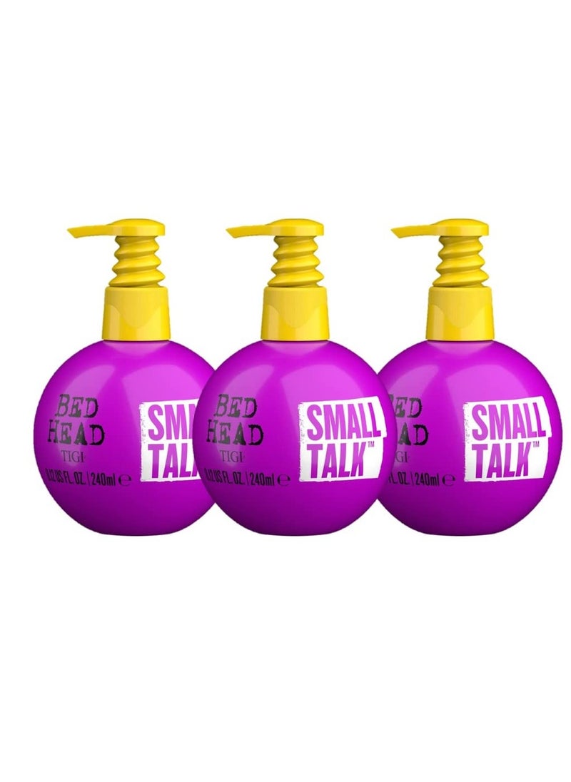 Bed Head TIGI Small Talk Voluminous Hair Thickening Cream - For Fine, Thin & Flat Hair - Premium Thickening Product - 8 oz (3 Pack)