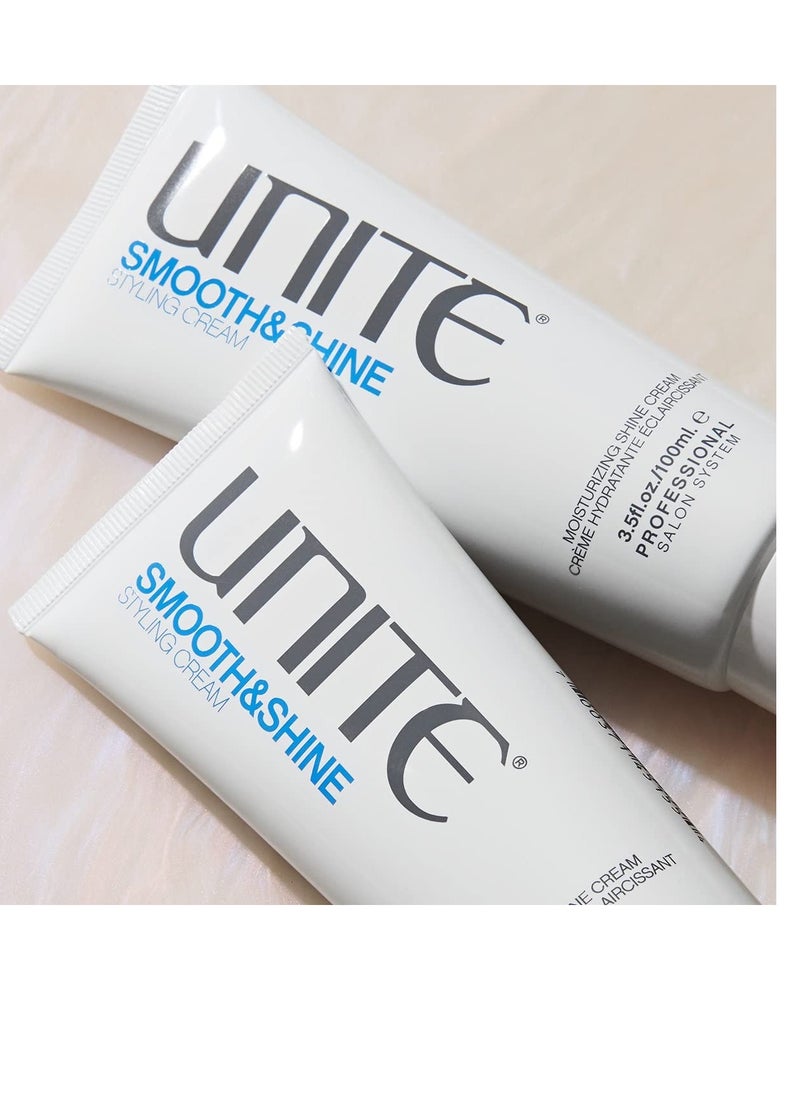 UNITE Hair Smooth & Shine - Styling Cream, 3.5 Fl Oz (Pack of 1), White