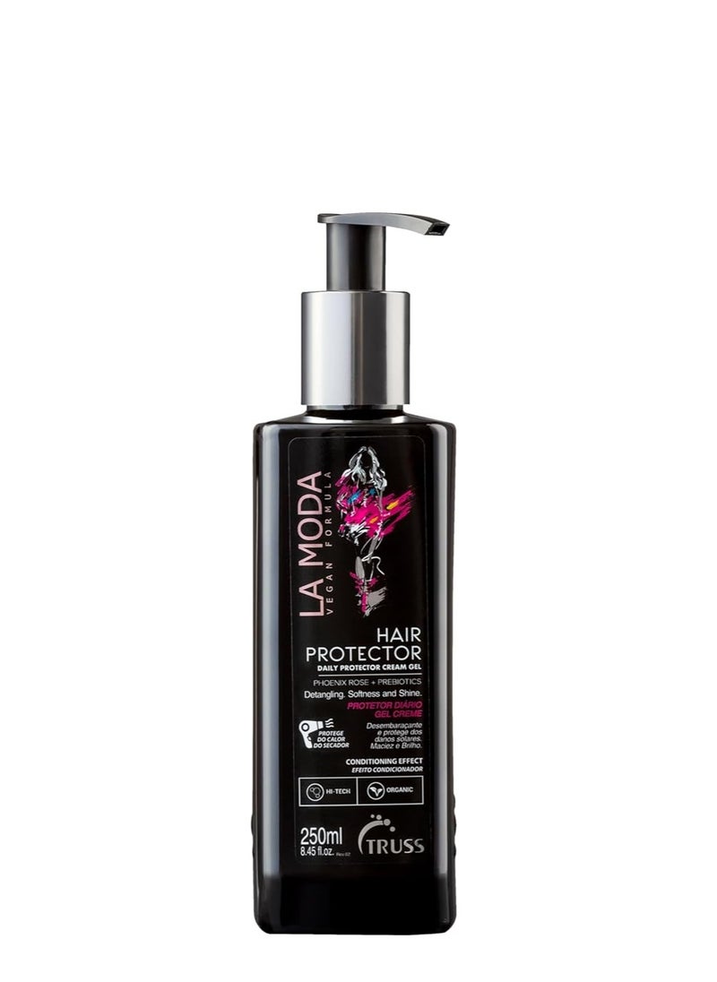 Truss La Moda Hair Protector - Leave-in Lightweight Gel/cream With Uv And Thermal Heat Protectant For Hair From Blow Dryers, Flat Irons, And Curling Irons - Detangling, Softness And Shine