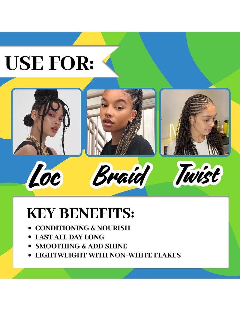 immetee Braiding Gel, Twist and Lock Gel All Day Hold, Edge Control Gel for Afro Hair, Frizz Control Hair Gel with Brush. 200g/7.05Oz (Pink)