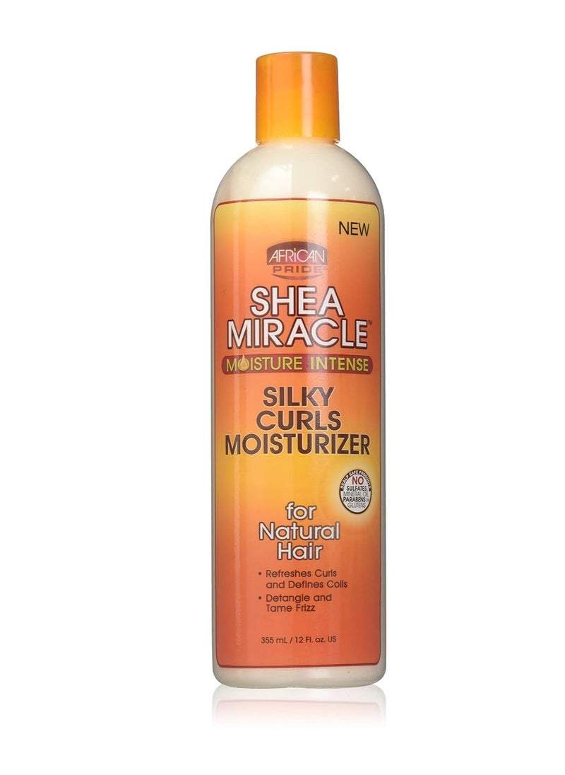 African Pride Shea Miracle Silky Curls Hair Moisturizer - Contains Shea & African Mango Butter, 12 Oz