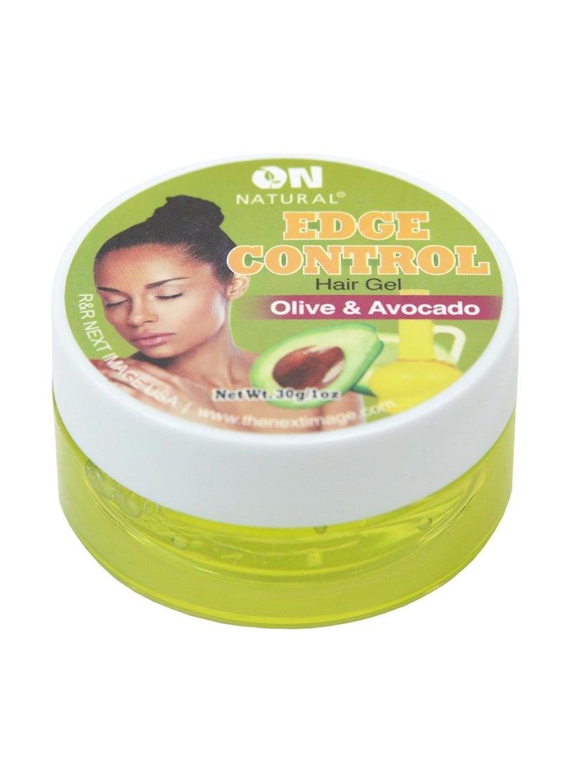 Edge Control Hair Colored Gel, Olive/Avocado, 1 Ounce