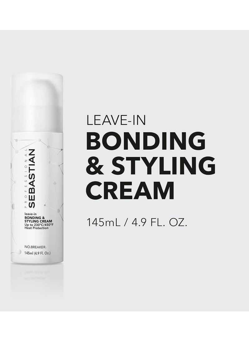 Sebastian Professional No.Breaker Bonding & Styling Leave-in Cream | Intense Conditioning Cream with Heat Protection, 72 HR Frizz-Free, Flexible Hold, 4.9 oz
