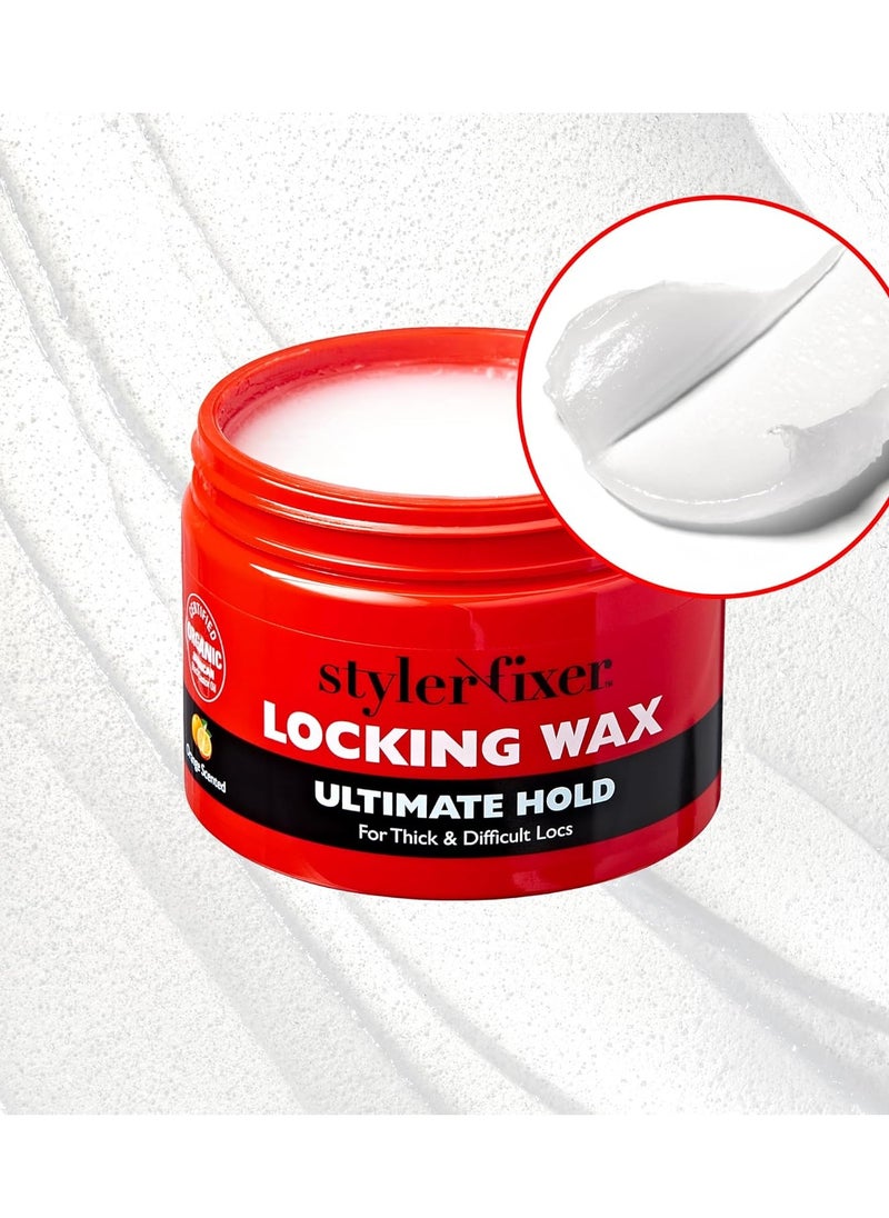 Red by Kiss Hold Locking Gel Ultimate Hold for Thin Locs & Twists, Hydrating, Conditioning, Non-Frizz, Non-Flaking, No Build-Up, Enriched with Certified Jamaican Black Castor Oil, Honey Extract