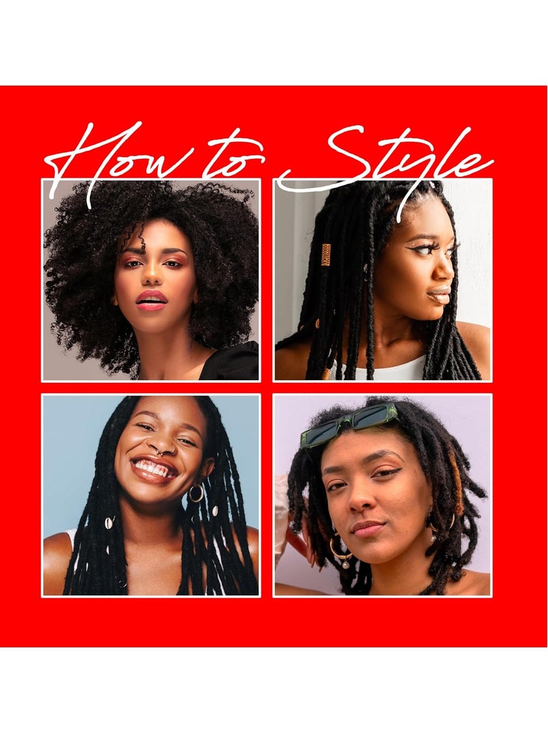 Red by Kiss Hold Locking Gel Ultimate Hold for Thin Locs & Twists, Hydrating, Conditioning, Non-Frizz, Non-Flaking, No Build-Up, Enriched with Certified Jamaican Black Castor Oil, Honey Extract