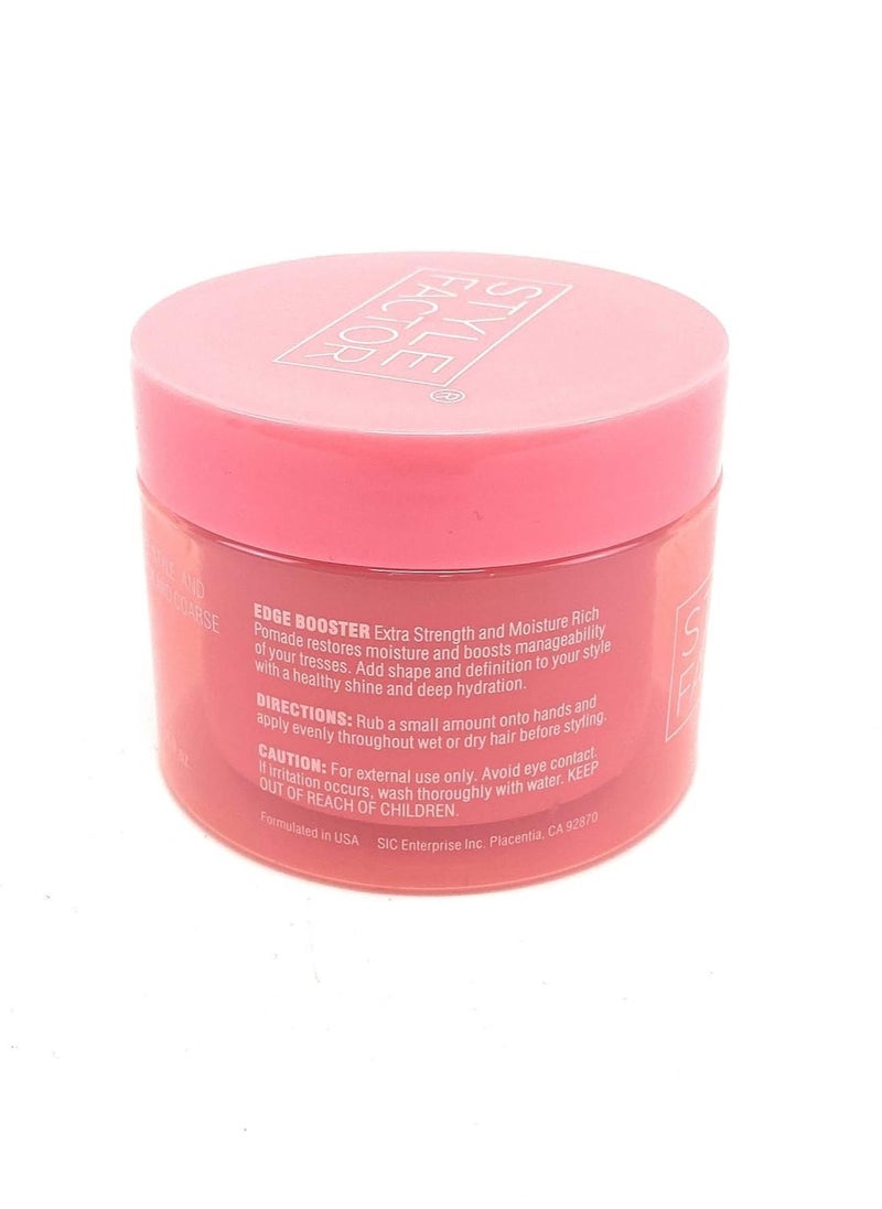 Style Factor Edge Booster Strong Hold Water-Based Pomade - Super Shine & Moisture 3.38oz (PINK SAPPHIRE)