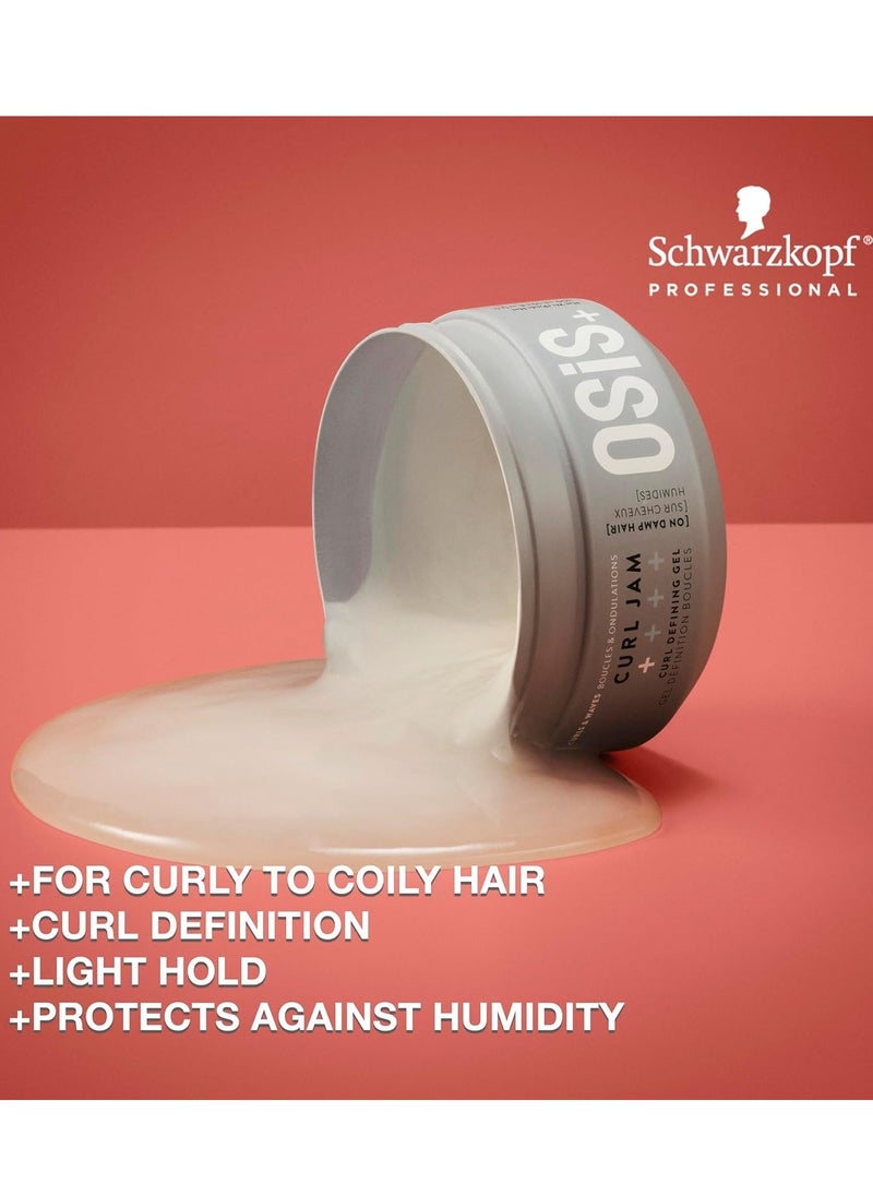 Osis+ Curl Jam Moisturizing Defining Curl Hair Gel 10.1 oz | Non-Stiff | Non-Crunchy | All Curly Types