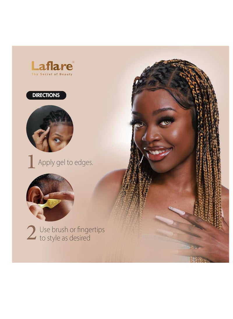 Laflare Edge Control for Black Hair, Natural Hair and Curly Hair. Eco Styling Gel Travel Size 25ml, Edge Wax for Man & Woman (Cherry)
