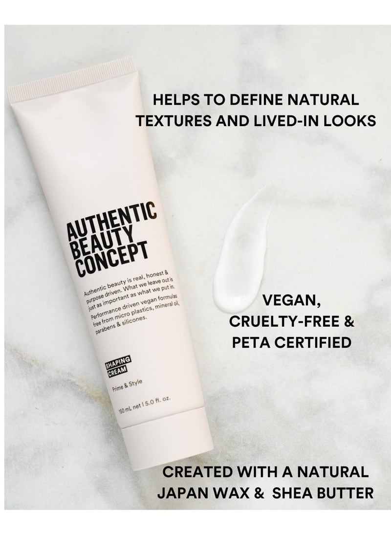 Authentic Beauty Concept Shaping Cream | All Hair Types | Define & Hold Natrual Texture | Vegan & Cruelty-free | Silicone-free