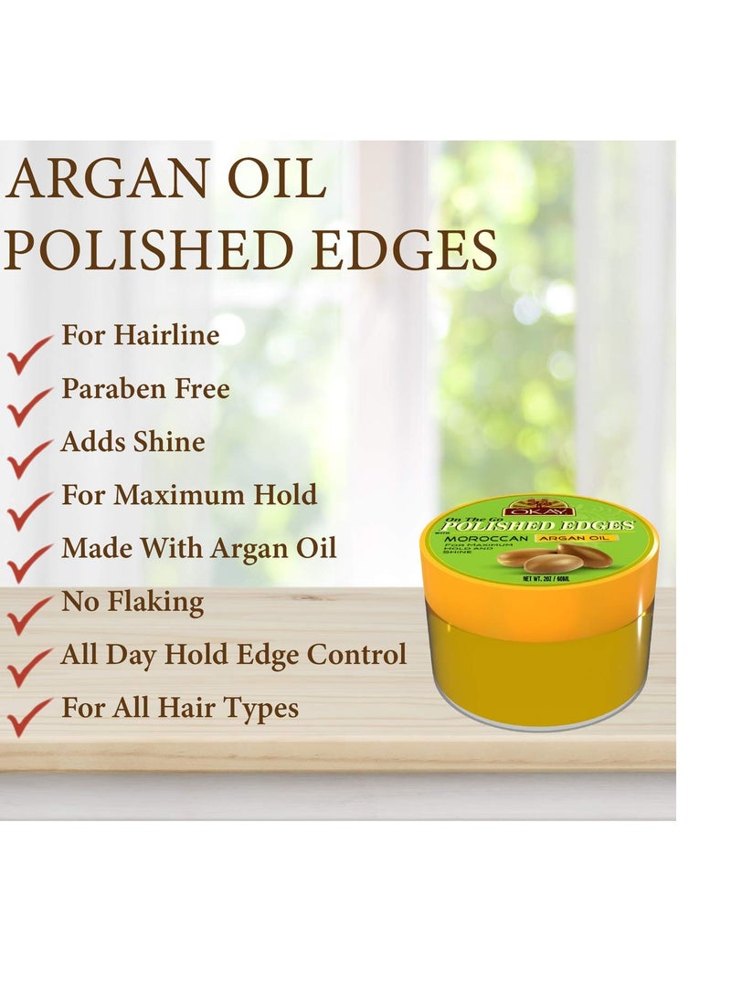 OKAY POLISHED EDGES with ARGAN OIL 2oz / 59ml