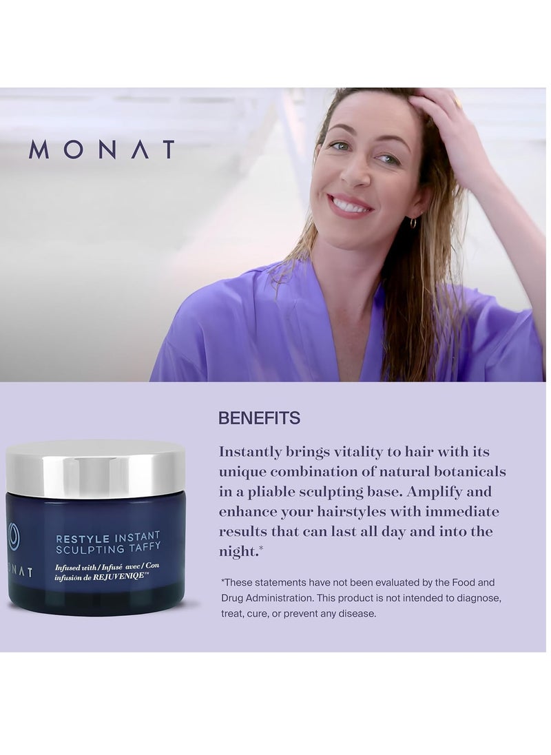 MONAT Restyle Instant Sculpting Taffy - Hair Styling Products That Gives Instant Vitality. Infused w/Rejuveniqe®. Long Lasting Hair Taffy - Net Wt. 30 ml / 1.7 fl. oz.