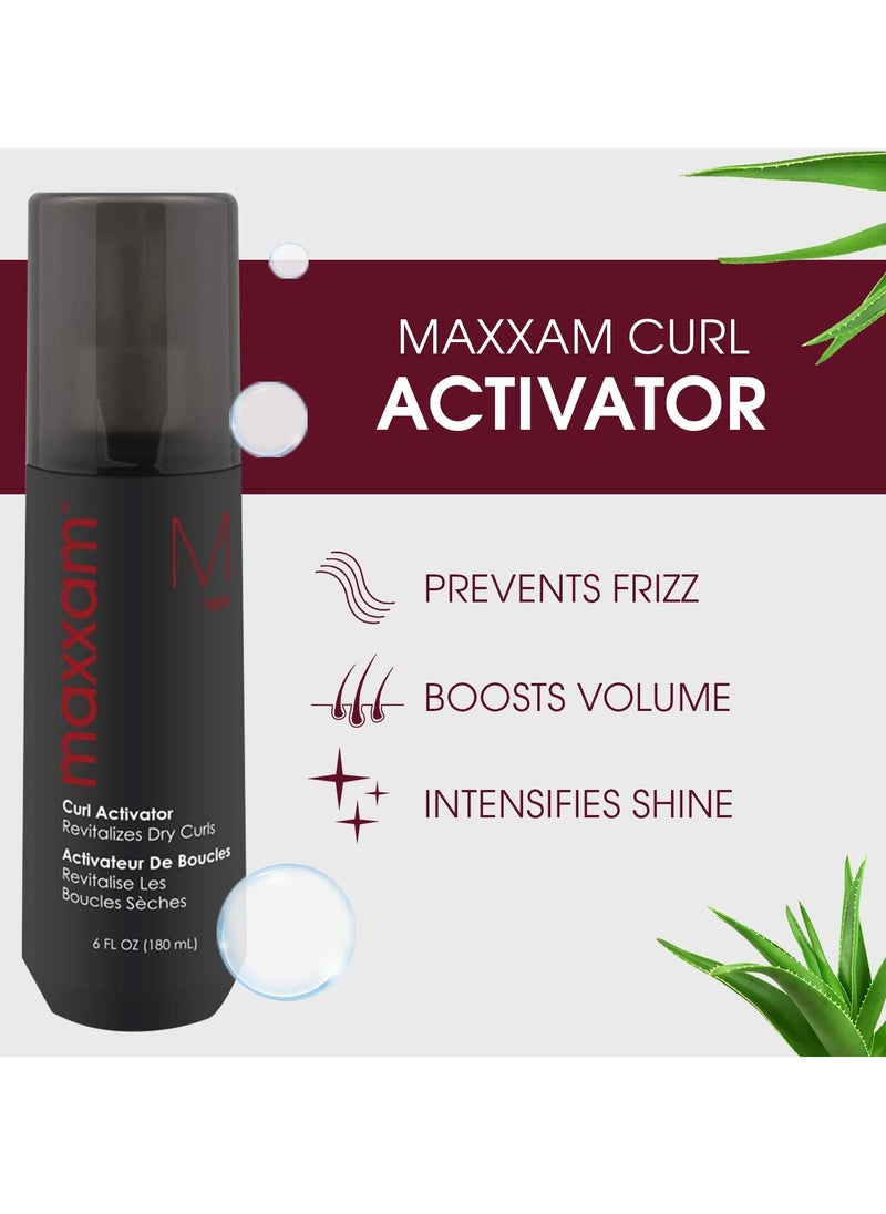 Maxxam Curl Activator | Prevent Frizz | Boost Volume | Revitalize Dry Curls & Hair | Defining Curl Spray 8 Fl Oz