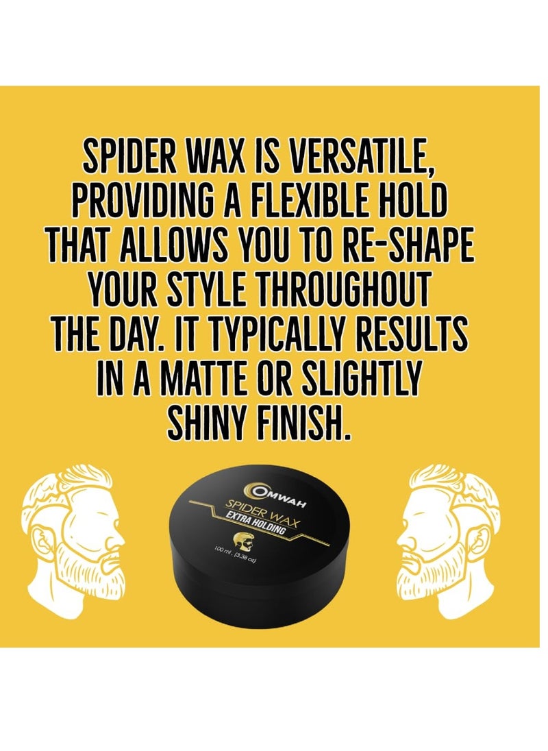OMWAH Spider Wax - Long Lasting and Strong Hold Hair Volumizer and Texturizer for Men (100 ML)