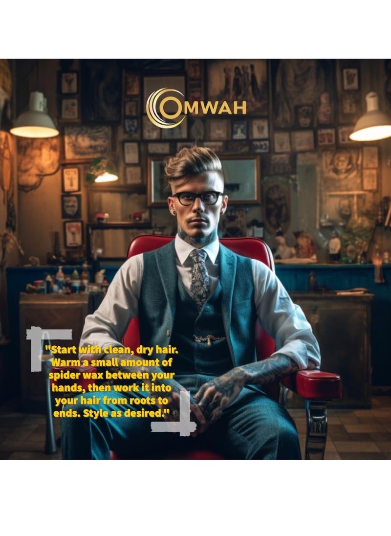 OMWAH Spider Wax - Long Lasting and Strong Hold Hair Volumizer and Texturizer for Men (100 ML)
