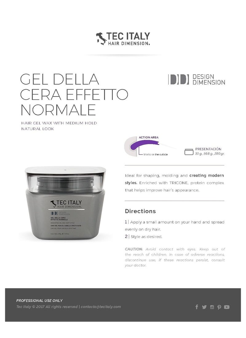 Tec Italy Gel Della Cera Effetto Humedo 280g (Pack of 3)