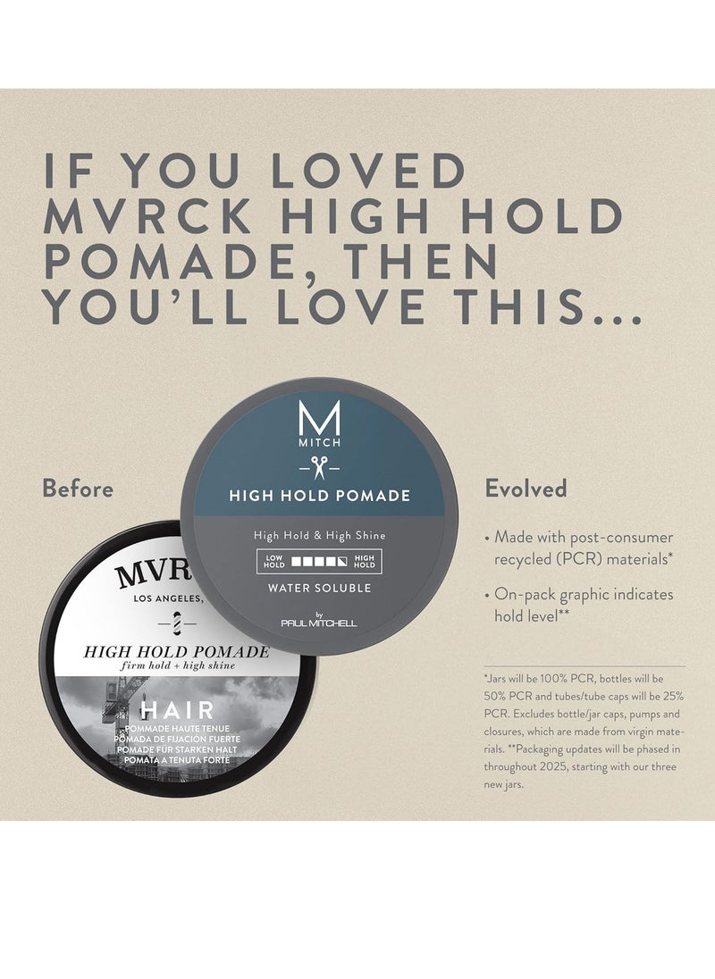 Mitch by Paul Mitchell High Hold Pomade, High Hold + High Shine, For All Hair Types